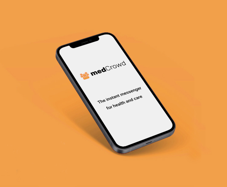 photo - a mobile device showing medCrowd